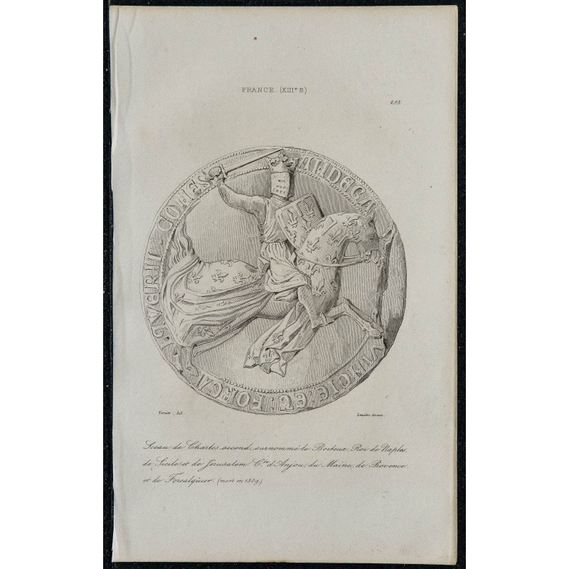 1844 - Sceau de Charles II d'Anjou 