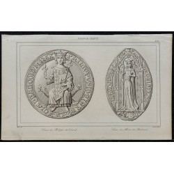 1844 - Sceaux de Philippe III le Hardi et Marie de Brabant 
