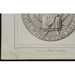 1844 - Sceaux de Philippe III le Hardi et Marie de Brabant 