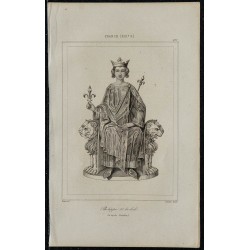 1844 - Portrait du roi de France Philippe IV 