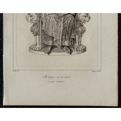 1844 - Portrait du roi de France Philippe IV 