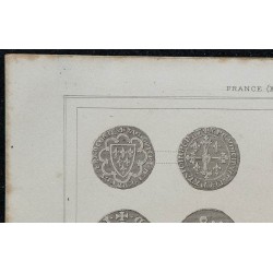 1844 - Planche de monnaies du XIIIe siècle 