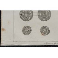 1844 - Planche de monnaies du XIIIe siècle 