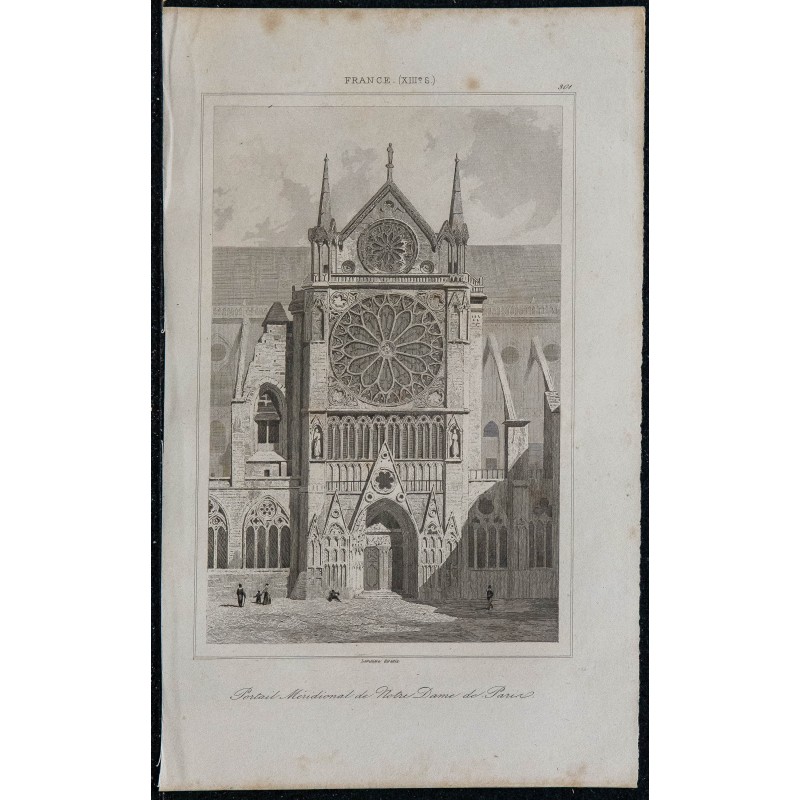 1844 - Portail méridional de Notre-Dame de Paris 