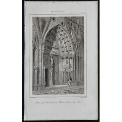 1844 - Vue du portail nord de Notre-Dame de Paris 