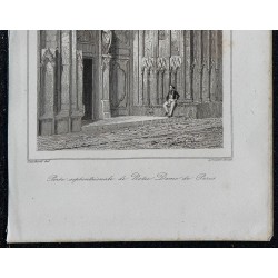 1844 - Vue du portail nord de Notre-Dame de Paris 