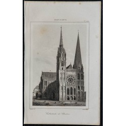 1844 - Vue de la cathédrale de Chartres 