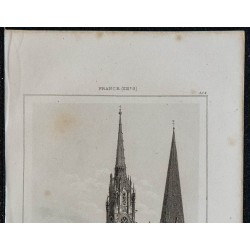 1844 - Vue de la cathédrale de Chartres 