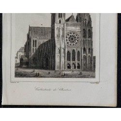 1844 - Vue de la cathédrale de Chartres 