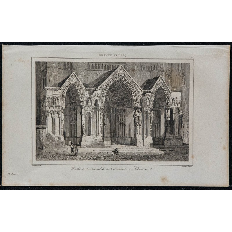 1844 - Porte septentrionale de la Cathédrale de Chartres 