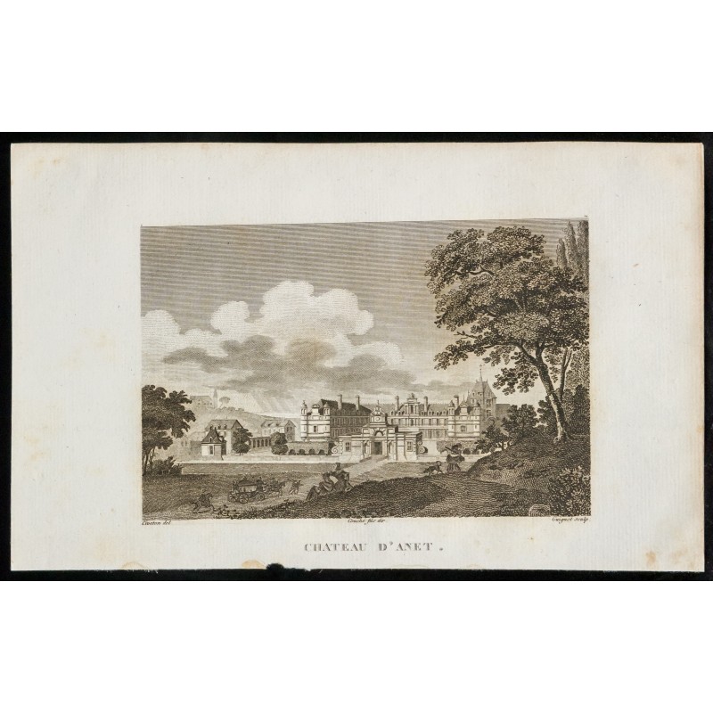 Gravure de 1829 - Château d'Anet - 1