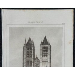 1844 - Vue de la cathédrale Notre-Dame de Noyon 