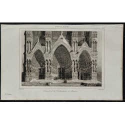 1844 - Portail de la cathédrale Notre-Dame d'Amiens 