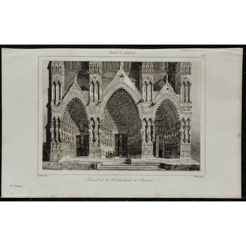 1844 - Portail de la cathédrale Notre-Dame d'Amiens 1844 - Portail de la cathédrale Notre-Dame d'Amiens