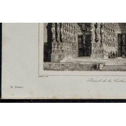 1844 - Portail de la cathédrale Notre-Dame d'Amiens 