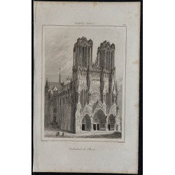 1844 - Vue de la cathédrale de Reims 