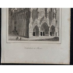 1844 - Vue de la cathédrale de Reims 