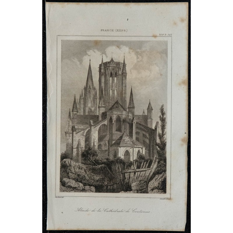 1844 - Abside de la Cathédrale de Coutances 