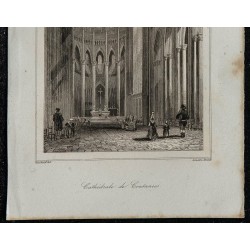 1844 - Intérieur de la cathédrale de Coutances 