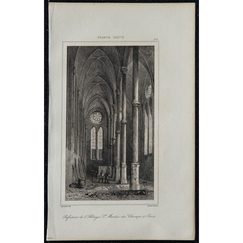 1844 - Réfectoire de l'abbaye Saint-Martin-des-Champs 