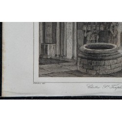 1844 - Vue du cloître de Saint-Trophime à Arles 