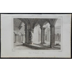 1844 - Vue du cloître de Saint-Trophime à Arles 