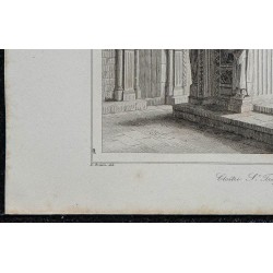 1844 - Vue du cloître de Saint-Trophime à Arles 