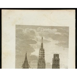 Gravure de 1829 - Cathédrale de Rouen - 2