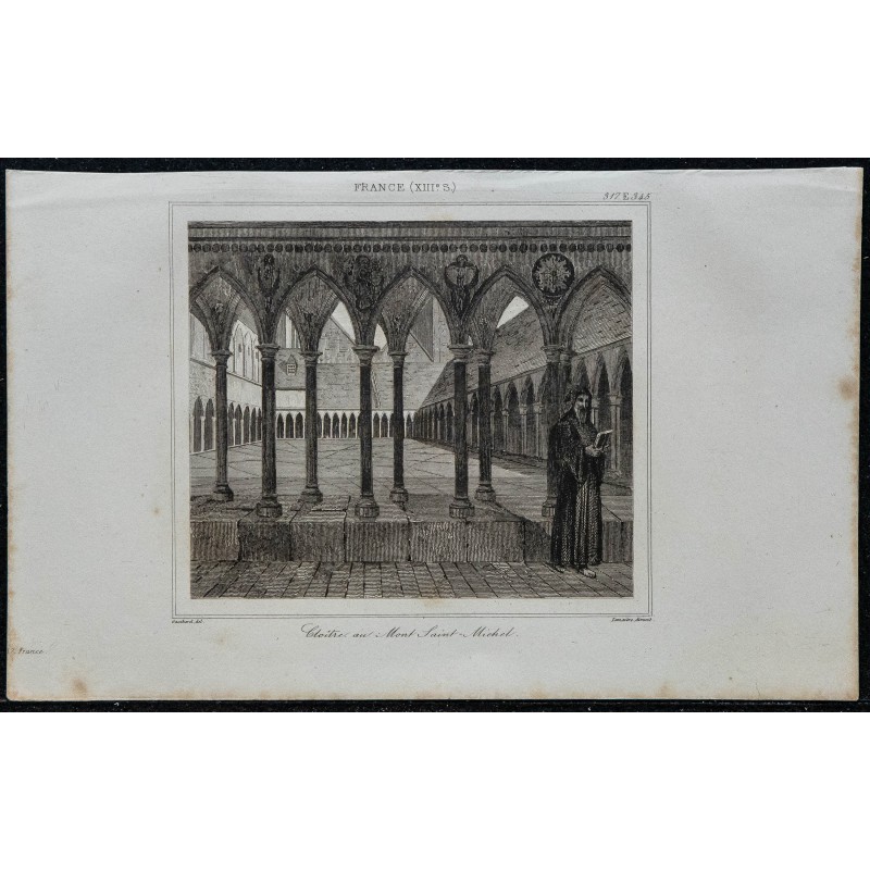 1844 - Cloître au Mont Saint-Michel 