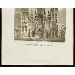 Gravure de 1829 - Cathédrale de Rouen - 3