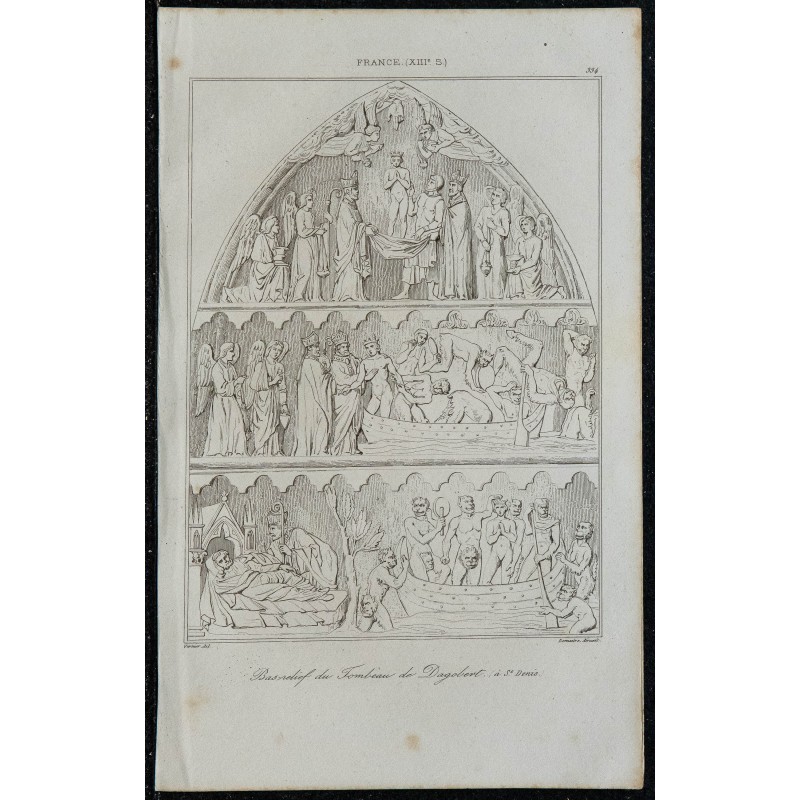 1844 - Bas-relief du Tombeau de Dagobert à St Denis 