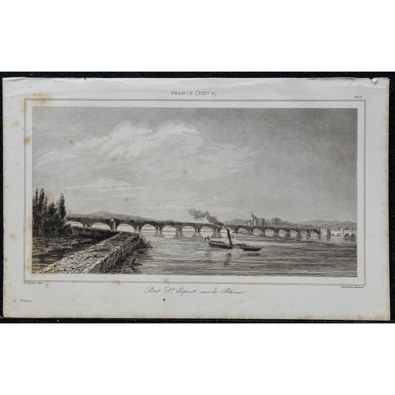 1844 - Vue du Pont Saint-Esprit 