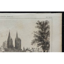 1844 - Vue de Coutances avec l'aqueduc romain 