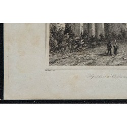 1844 - Vue de Coutances avec l'aqueduc romain 
