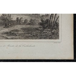 1844 - Vue de Coutances avec l'aqueduc romain 