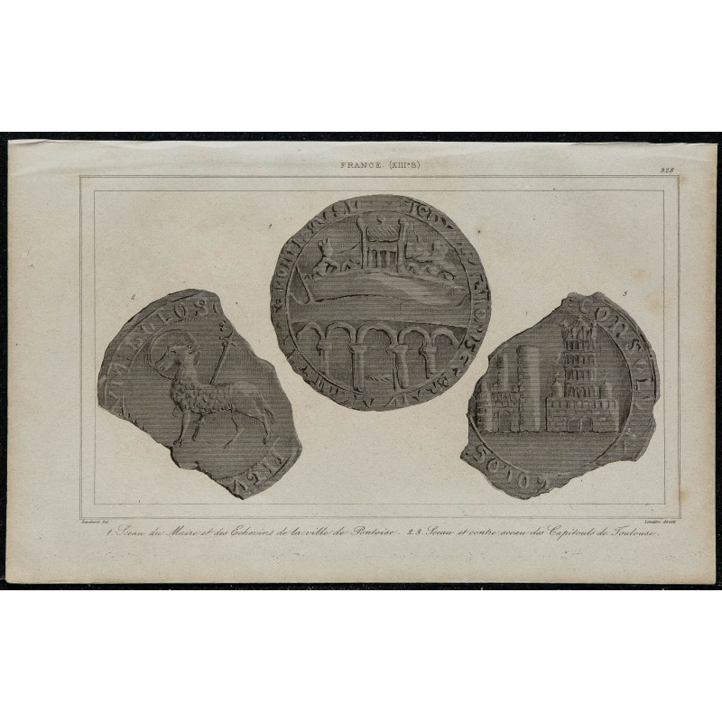 1844 - Sceaux de Pontoise et Toulouse 