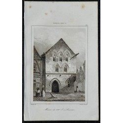 1844 - Maison médiévale du XIIIème siècle à Louviers 