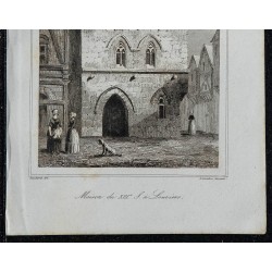 1844 - Maison médiévale du XIIIème siècle à Louviers 