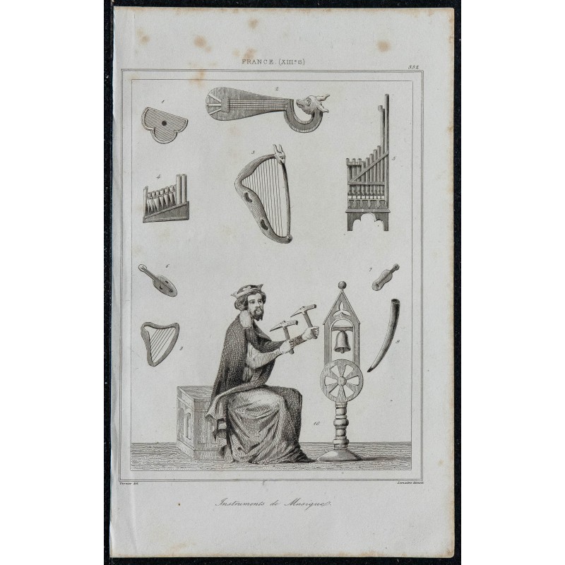1844 - Instruments de musique du 13ème siècle 