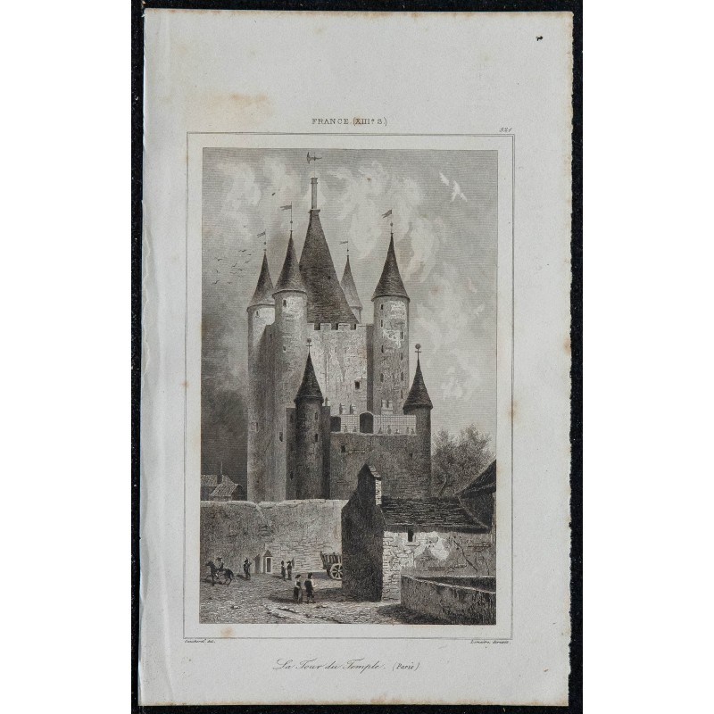1844 - Vue de la Tour du Temple à Paris 