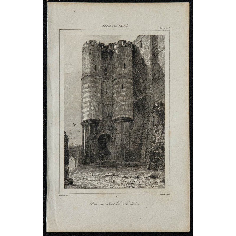 1844 - Vue du château du Mont-Saint-Michel 