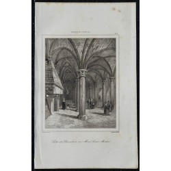 1844 - Salle des Chevaliers au Mont-Saint-Michel 