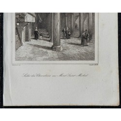 1844 - Salle des Chevaliers au Mont-Saint-Michel 