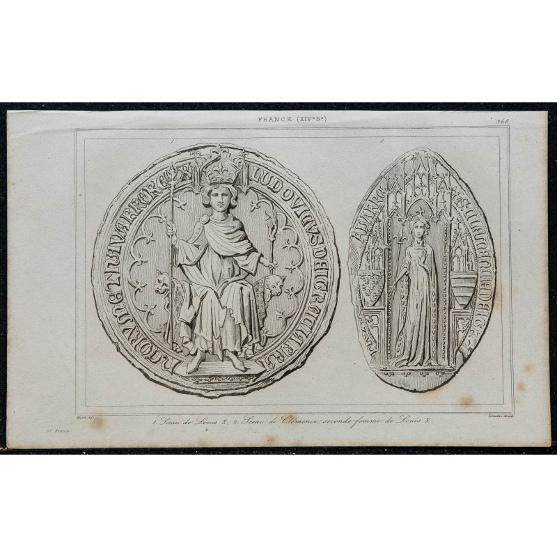 1844 - Sceau de Louis X et Clémence 