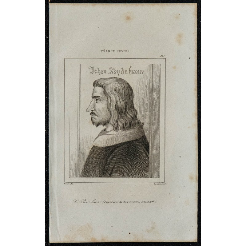 1844 - Portrait du roi de France Jean II le Bon 