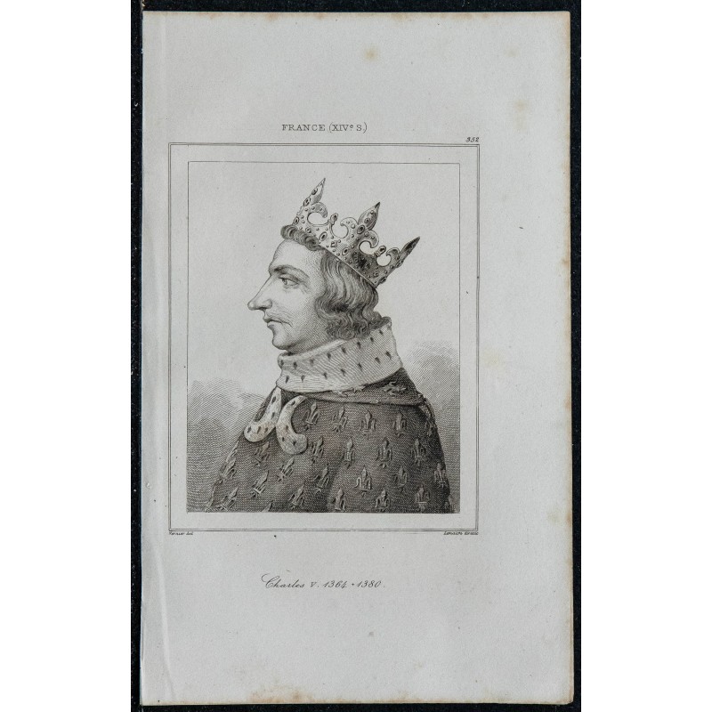 1844 - Portrait du roi de France Charles V 