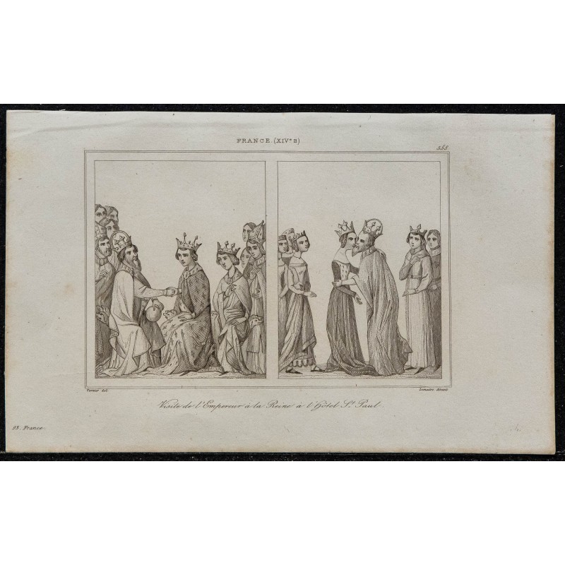 1844 - Visite de l'Empereur Charles IV à la Reine 