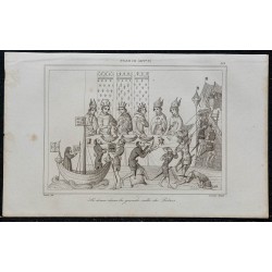 1844 - Vue d'une scène de banquet dans un palais 