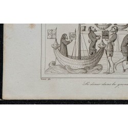 1844 - Vue d'une scène de banquet dans un palais 