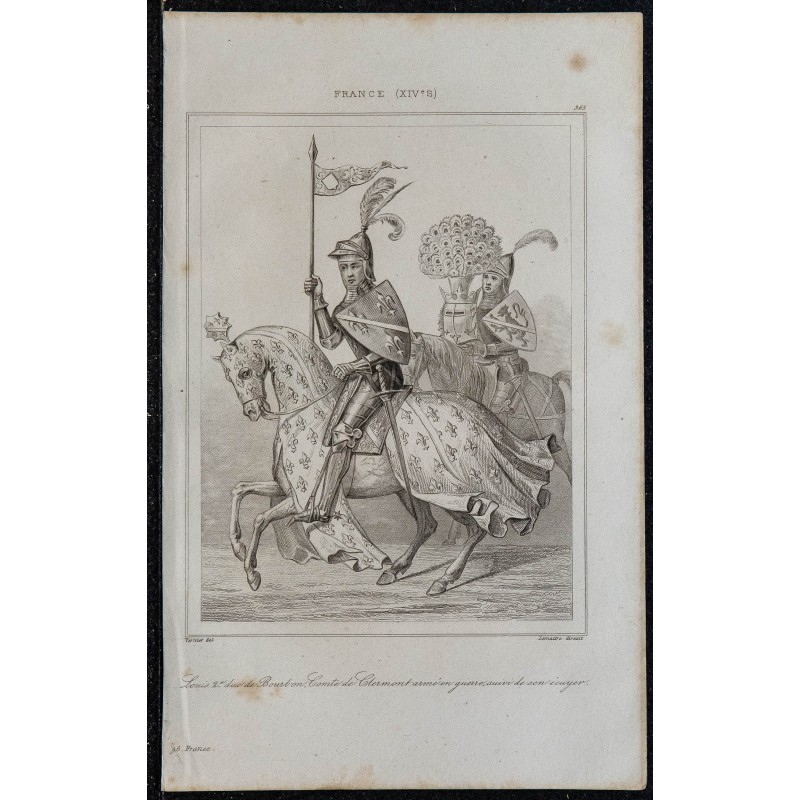 1844 - Portrait équestre de Louis II duc de Bourbon 